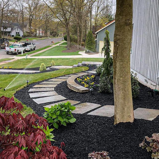 Rectangle Stone walkway